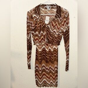 Rue21 Brown Wave 2-piece Dress